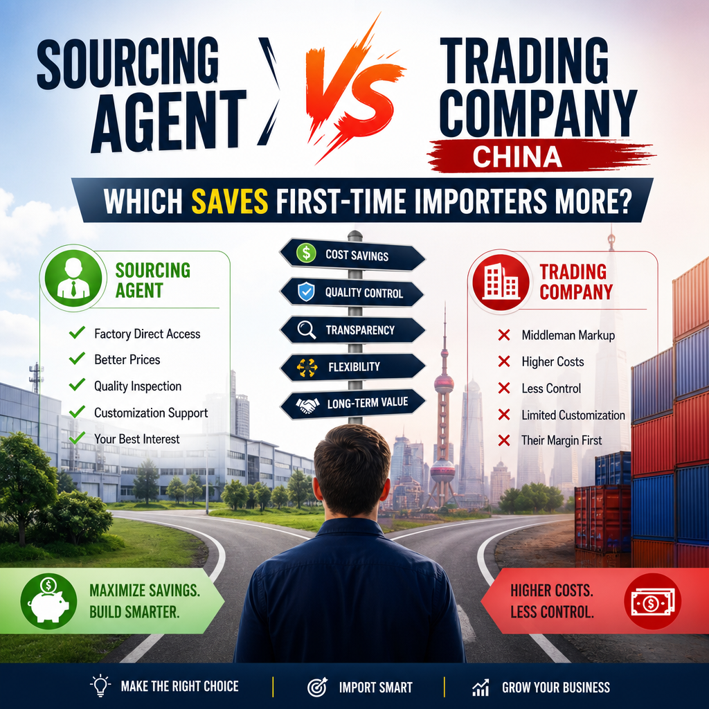 Sourcing Agent vs Trading Company China: Which Saves First-Time Importers More?